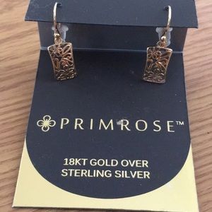 18K gold-plated sterling silver pierced earrings